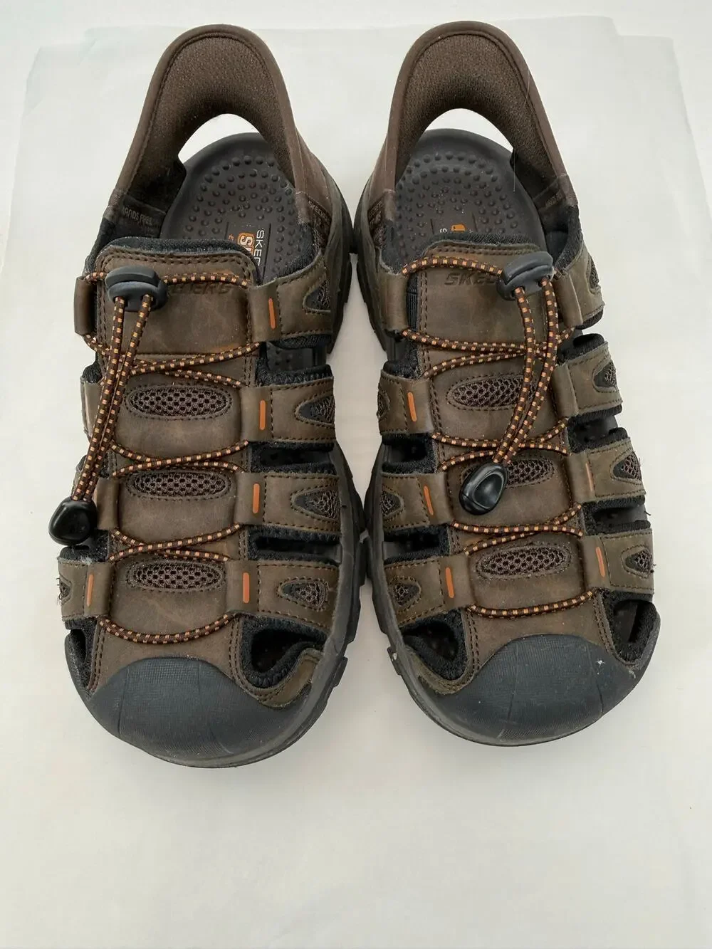 Skechers Slip-ins Tresmen Fisherman Sandals Brown Extra Wide Men’s Size 7 4E